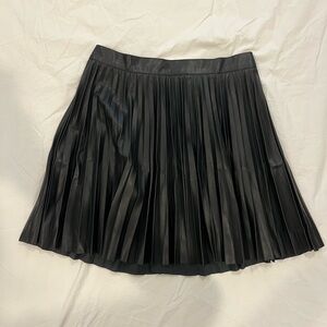 Top shop pleated leather mini skirt size 8
